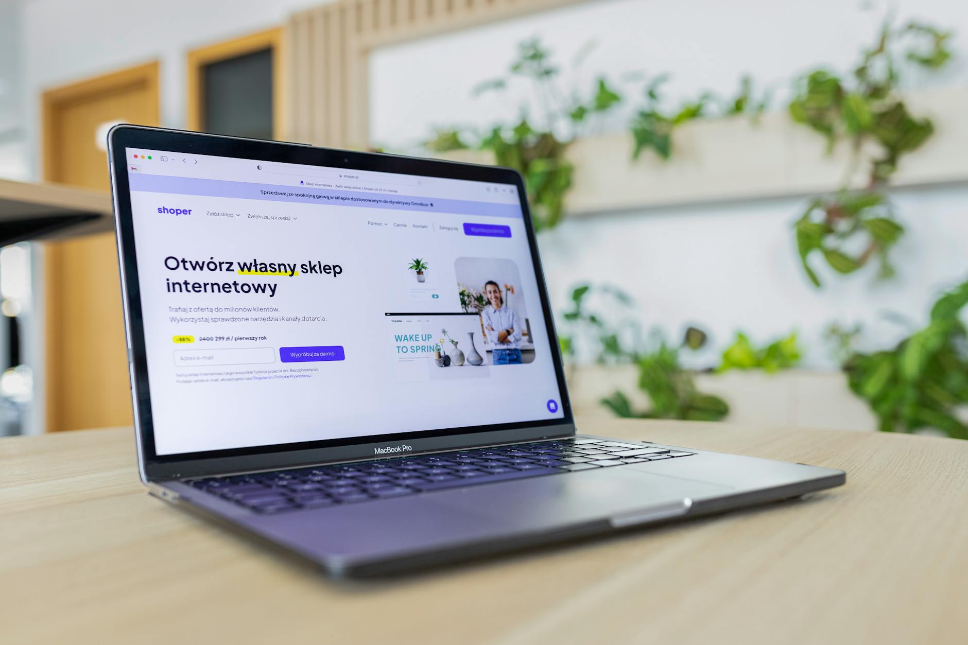 Laptop displaying an e-commerce website design for Australian small business web building setup