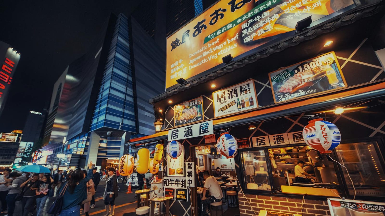 Busy late-night city restaurant scene — the competitive food and hospitality landscape SEO has to cut through in Fortitude Valley.